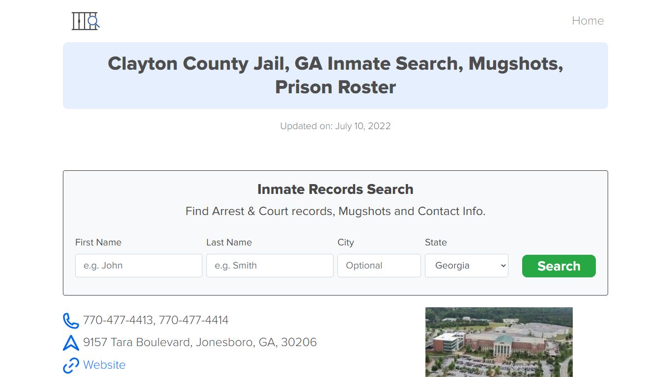 Clayton County Jail, GA Inmate Search, Mugshots, Prison ...